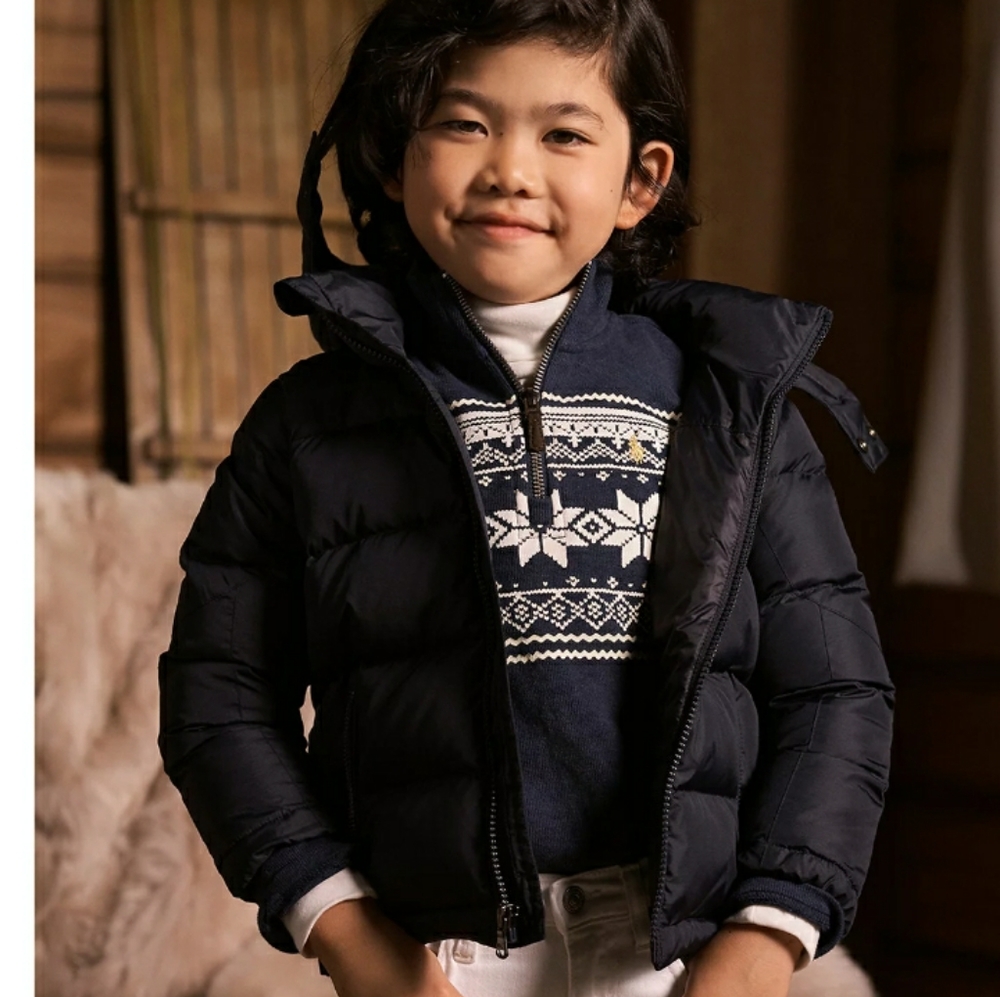 NWT Ralph Lauren Childrenswear Boys 8-20 Fair Isle Interlock Quarter zip Pullove